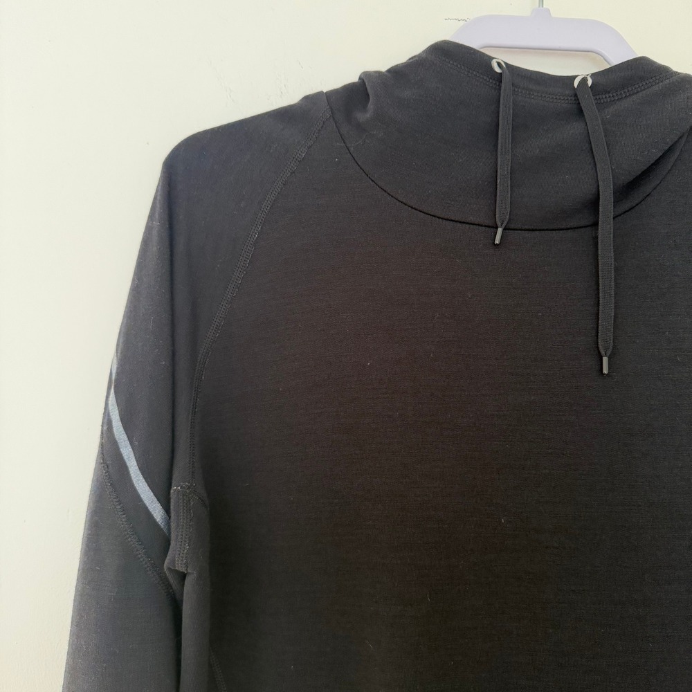 Nike Dri Fit Black Long Sleeve Cowl Neck Athletic Hoodie Top Women's Size L - Picture 2 of 8